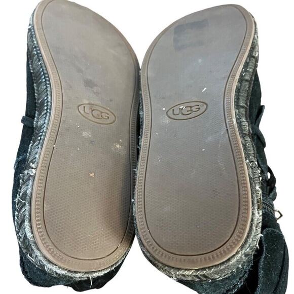 Ugg Australia Womens 1019129 Reid Black Suede Ankle Boots Moccasins Booties 7.5 - Picture 2 of 16